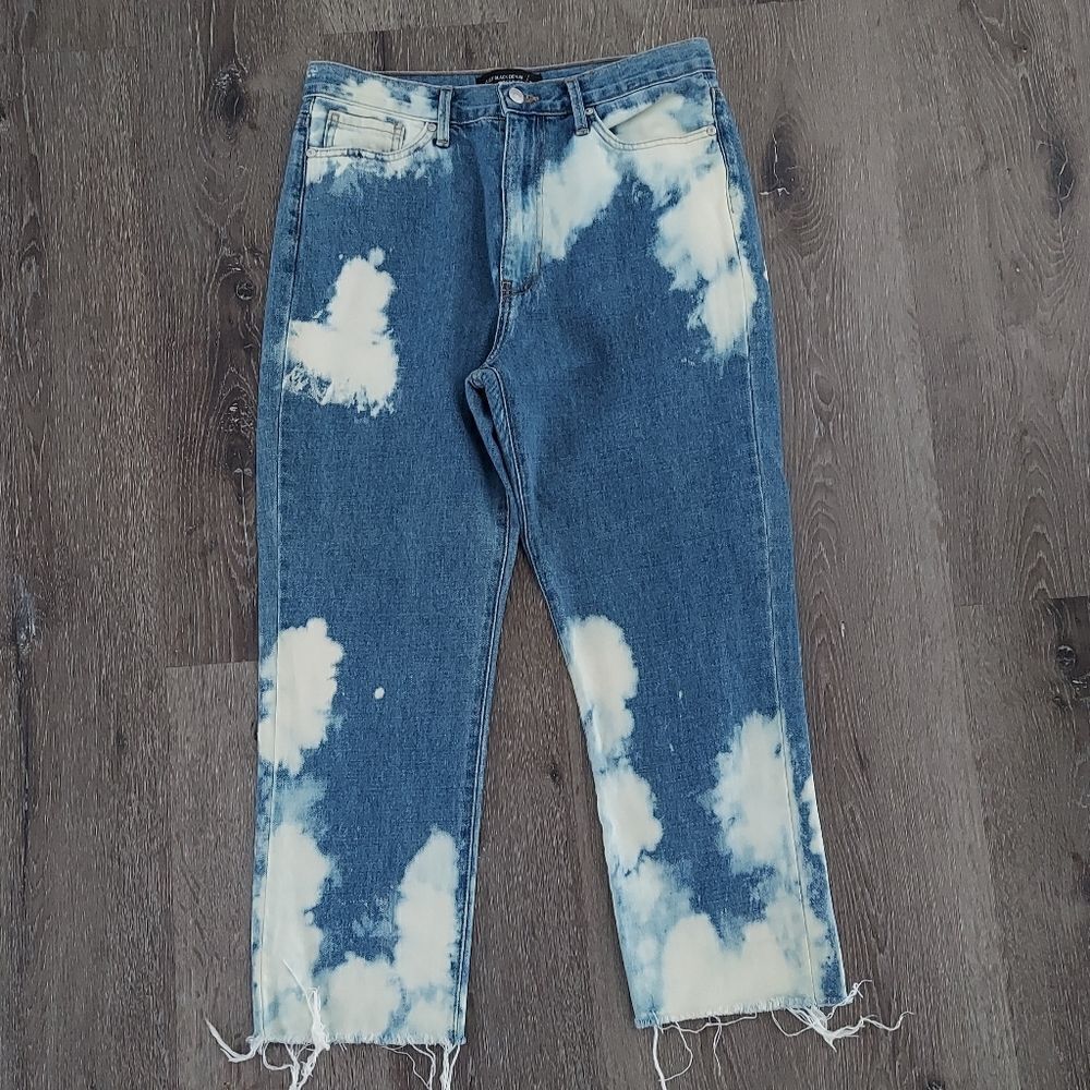 Just Black Denim Tie Dye Bleach Dye Mom Jeans Size 29